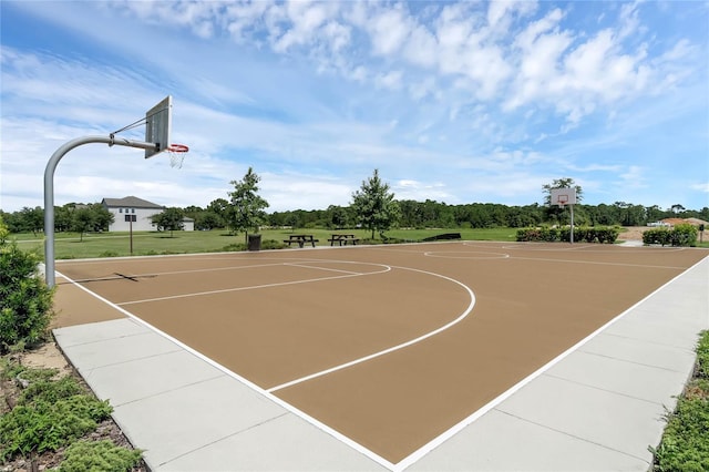 view of basketball court with community basketball court