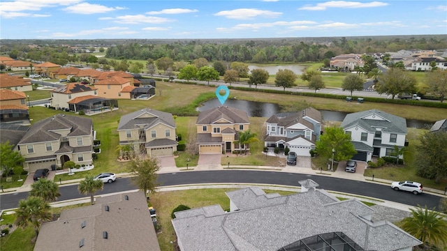 aerial view featuring a residential view