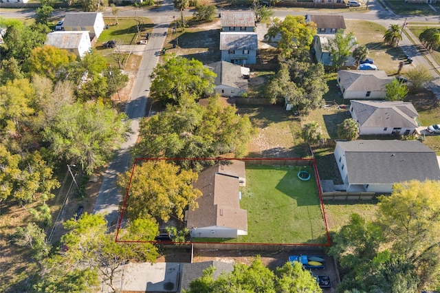 aerial view with a residential view