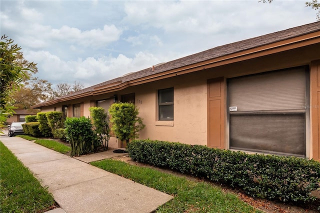 view of home's exterior featuring stucco siding