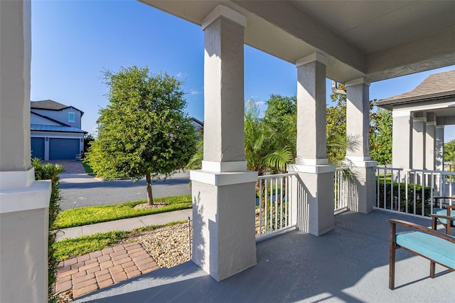 view of patio with a porch