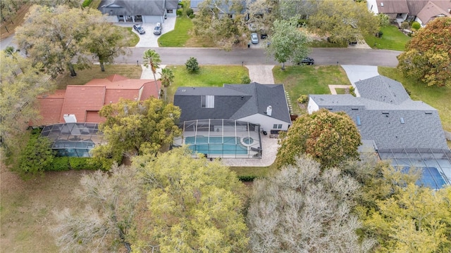 drone / aerial view featuring a residential view