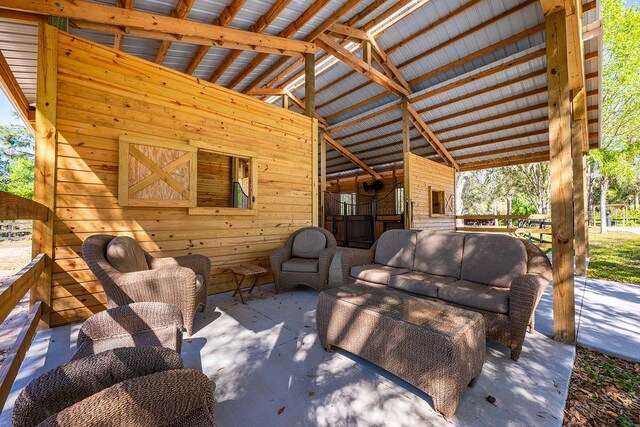 view of patio with an outdoor hangout area