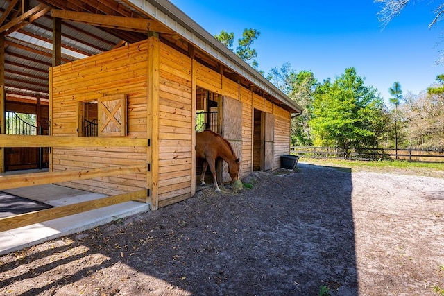 view of horse barn