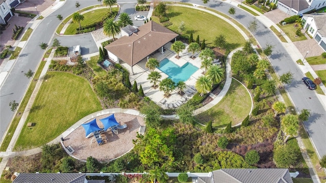 birds eye view of property featuring a residential view