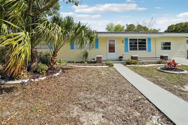 ranch-style house with central AC