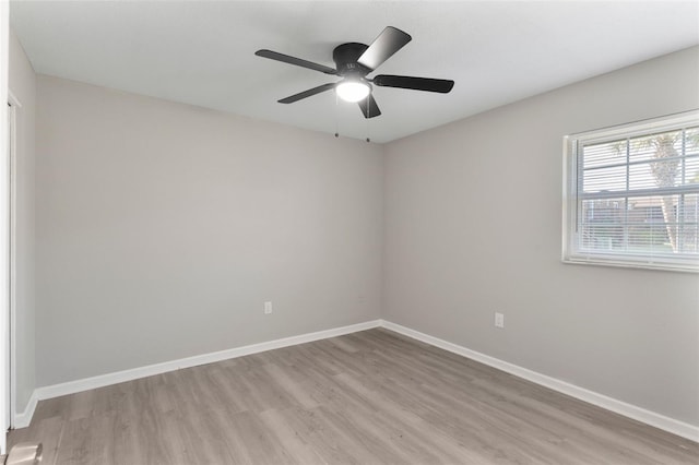 1920 E Edgewood Dr Unit A5, Lakeland, FL 33803 - spare room featuring light wood-style flooring and ceiling fan