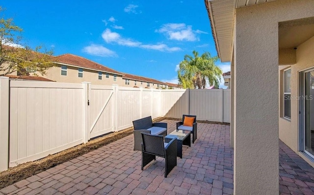 view of patio / terrace featuring a fenced backyard