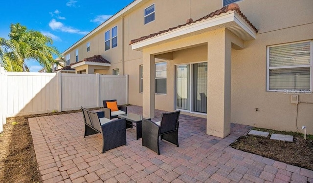 view of patio / terrace featuring a fenced backyard