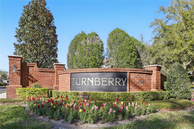 view of community sign