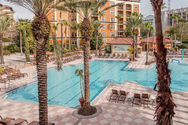 pool featuring a patio