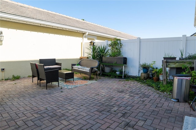 7407 Ripplepointe Way, Windermere, FL 34786 - fenced backyard with a patio area and an outdoor living space