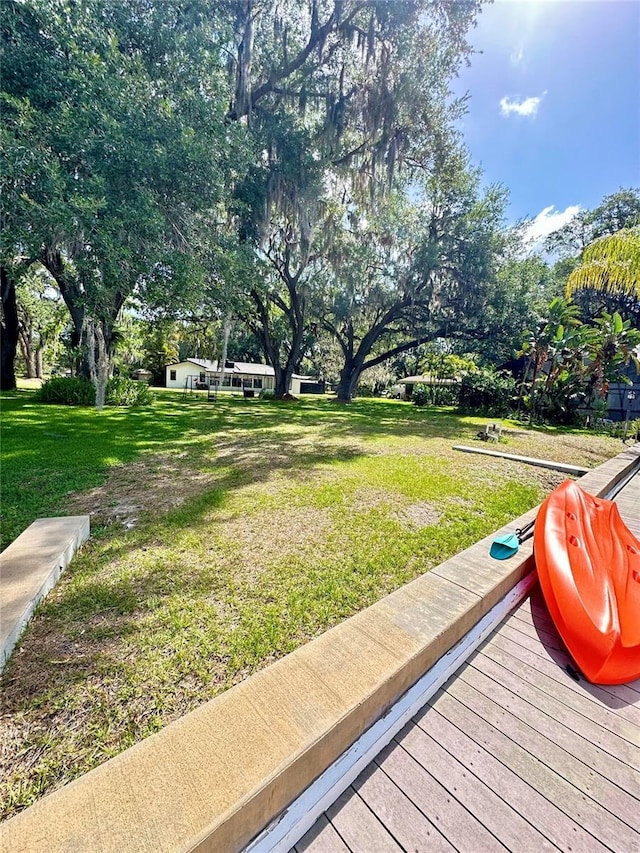 view of grassy yard