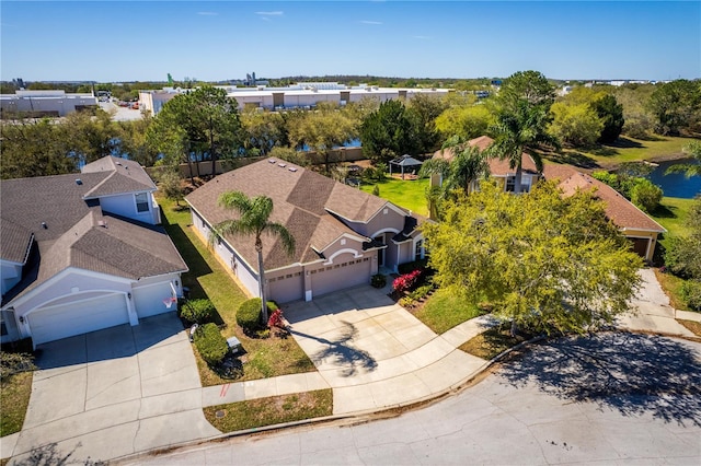 aerial view featuring a residential view