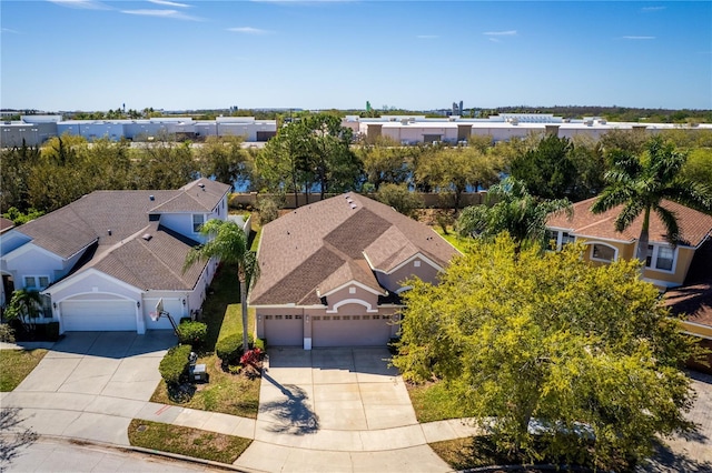 bird's eye view with a residential view