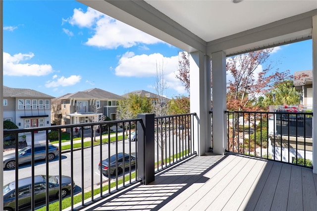 balcony featuring a residential view