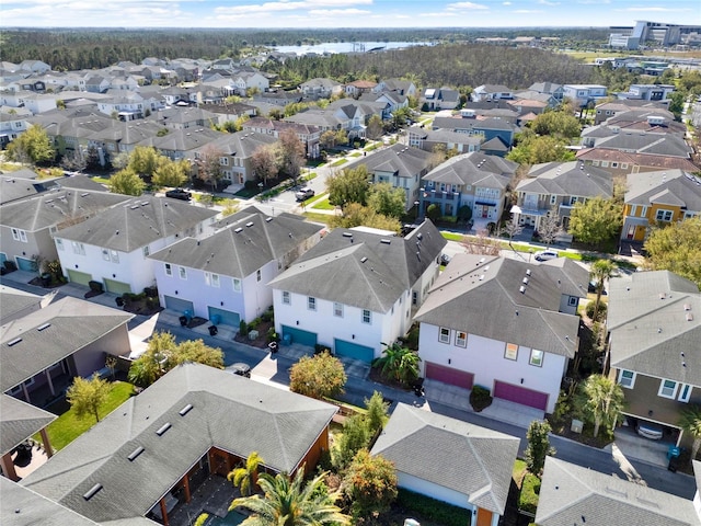 bird's eye view with a residential view