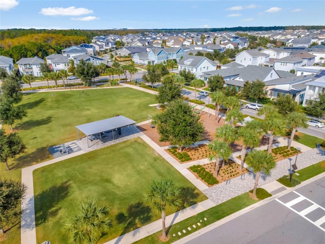 drone / aerial view with a residential view