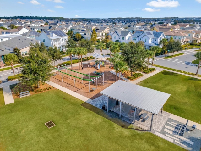 drone / aerial view featuring a residential view