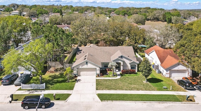 aerial view featuring a residential view