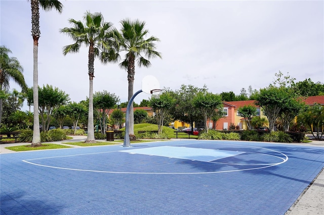 view of sport court featuring community basketball court