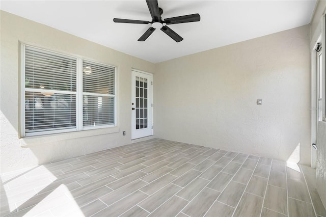 view of patio with a ceiling fan