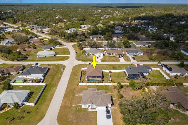 birds eye view of property featuring a residential view