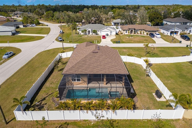 bird's eye view featuring a residential view