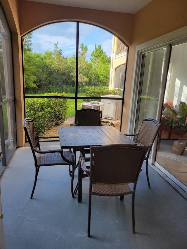 view of sunroom