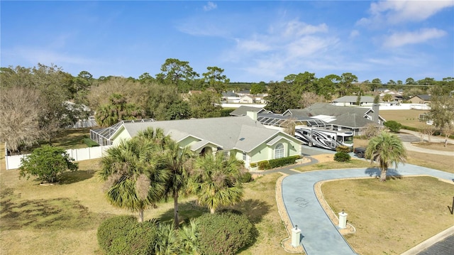 aerial view featuring a residential view