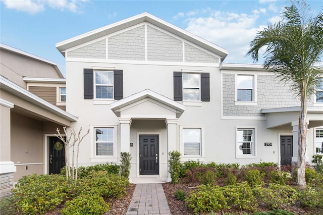 view of front of house with stucco siding