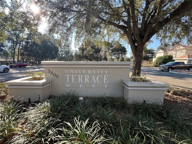 view of community sign