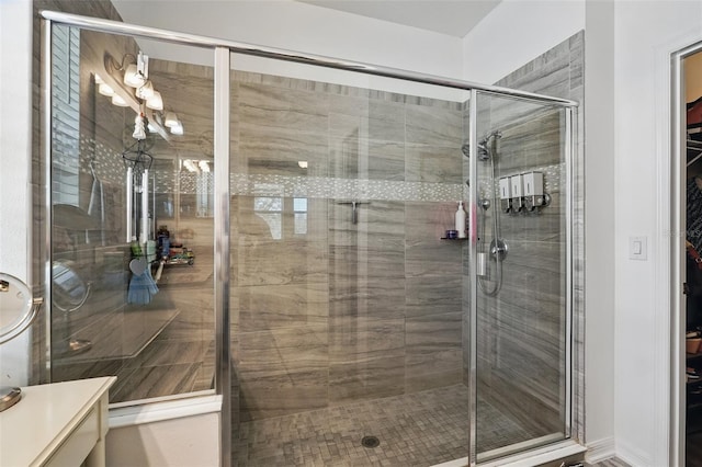 full bathroom with a shower stall