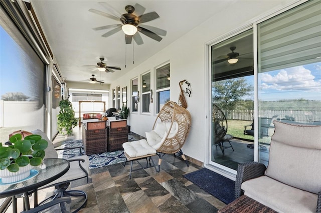 view of sunroom / solarium