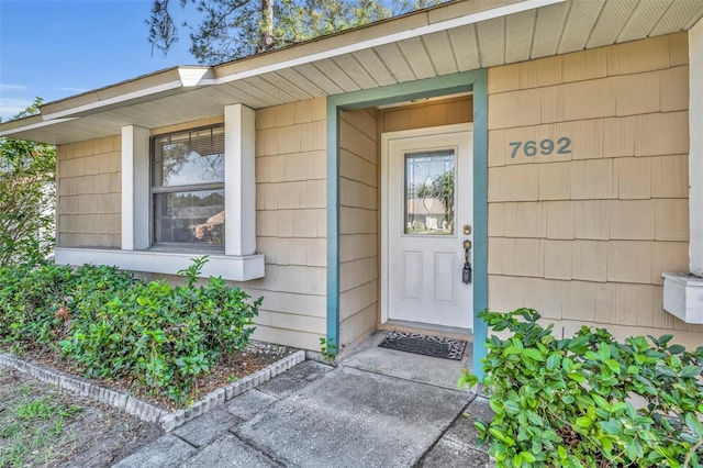 view of doorway to property