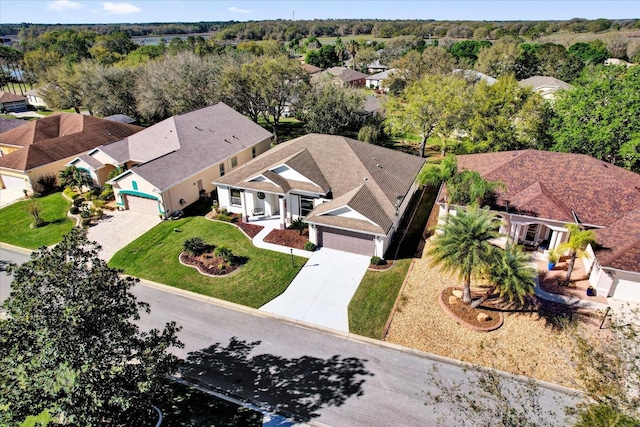 aerial view featuring a residential view