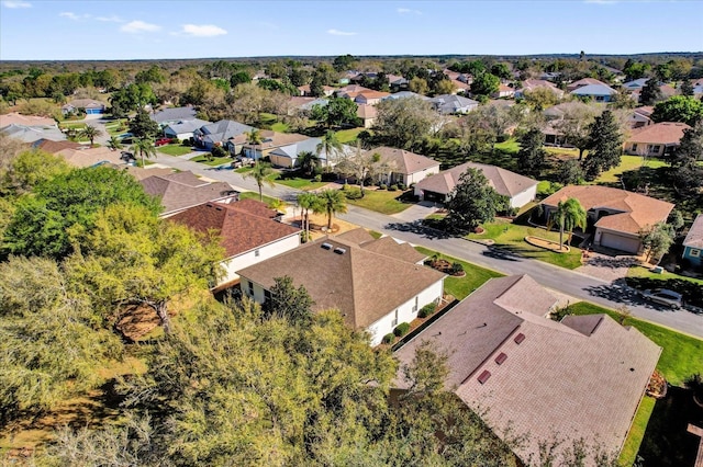 drone / aerial view with a residential view