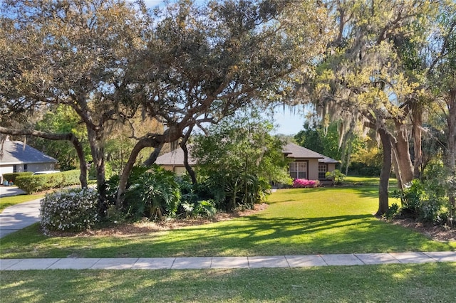 exterior space featuring a front yard