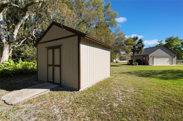 view of shed