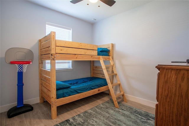 2720 Bancroft Blvd, Orlando, FL 32833 - bedroom with a ceiling fan, baseboards, and wood finished floors
