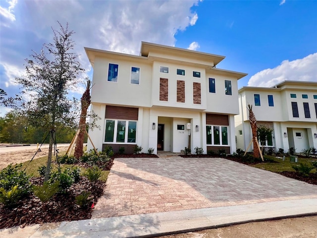 view of front of home with stucco siding