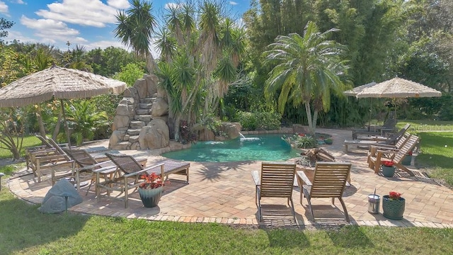 pool featuring a patio