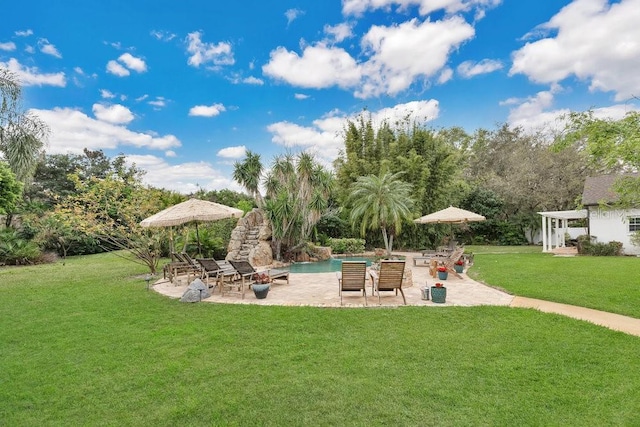 view of yard with a patio