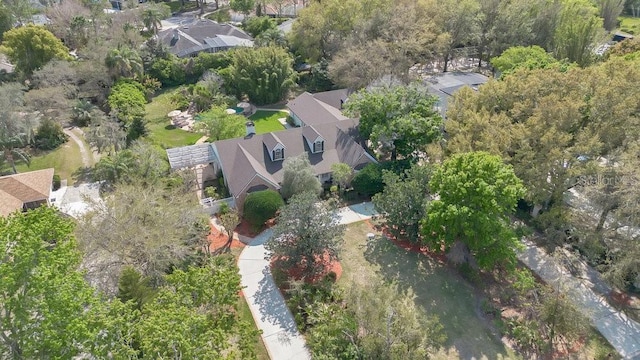 aerial view featuring a residential view