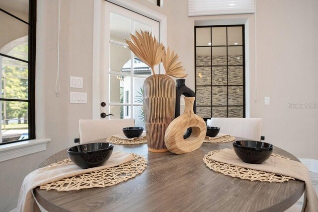 dining room featuring wood finished floors