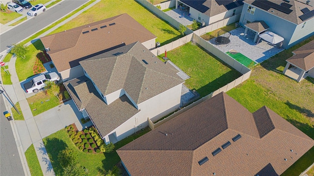 drone / aerial view with a residential view