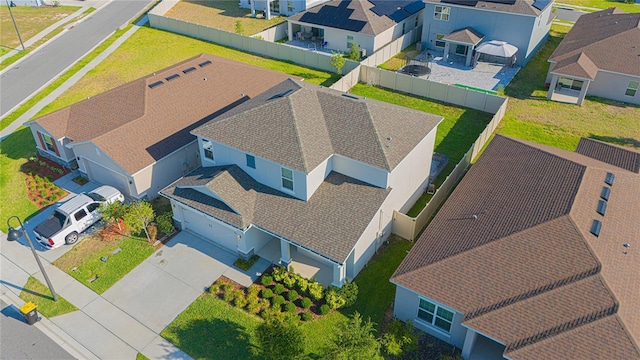 bird's eye view featuring a residential view