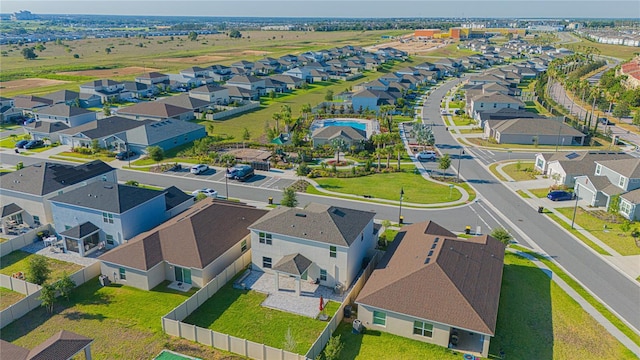 drone / aerial view with a residential view