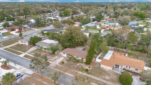 bird's eye view with a residential view