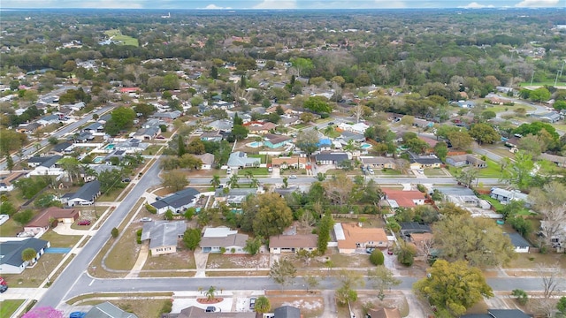 aerial view featuring a residential view